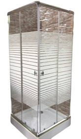 @cabina de  90x90 cuadrada  08l/s-9001 rayas blancas